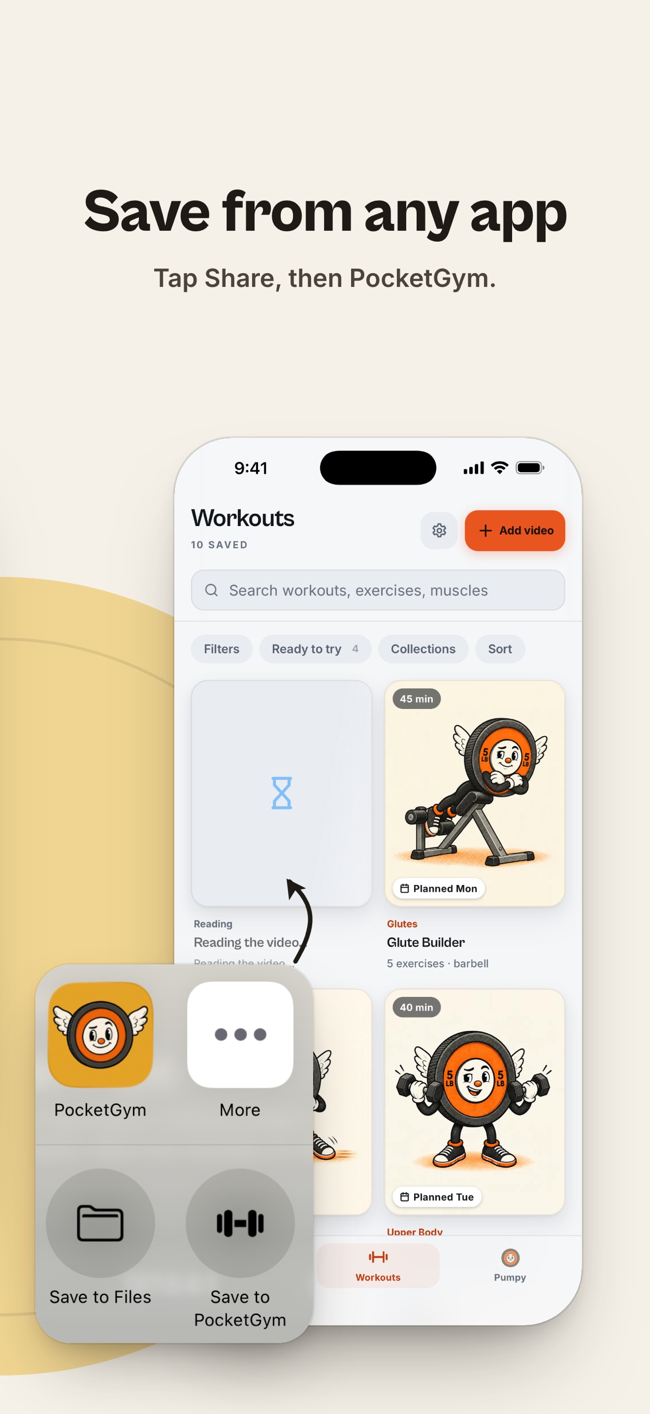 Screenshot 2 of PocketGym: Save Workouts