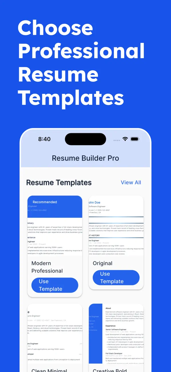 Screenshot #2 pour Resume Builder Créateur de CV