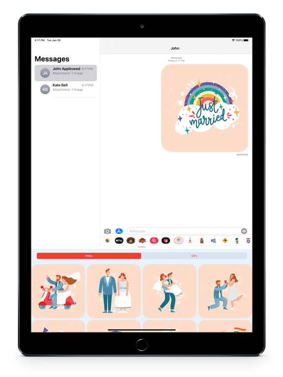 Screenshot #5 pour Juste Marriés GIF Stickers