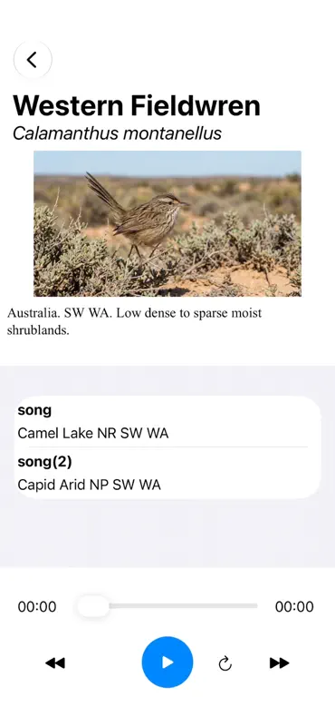 Stewart Australian Bird Calls screenshot 4 of 5