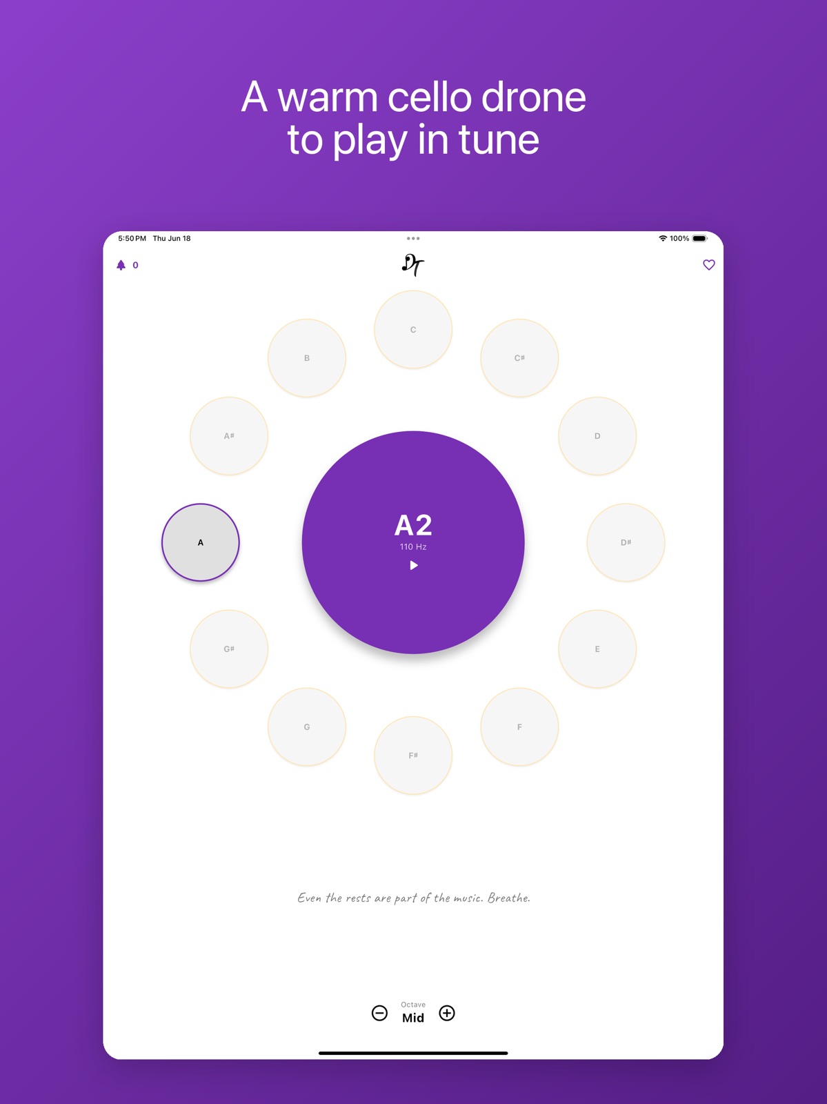 DroneTones ipad screenshot 1