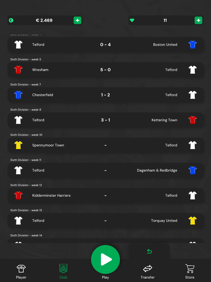 Club Legend - Football Game