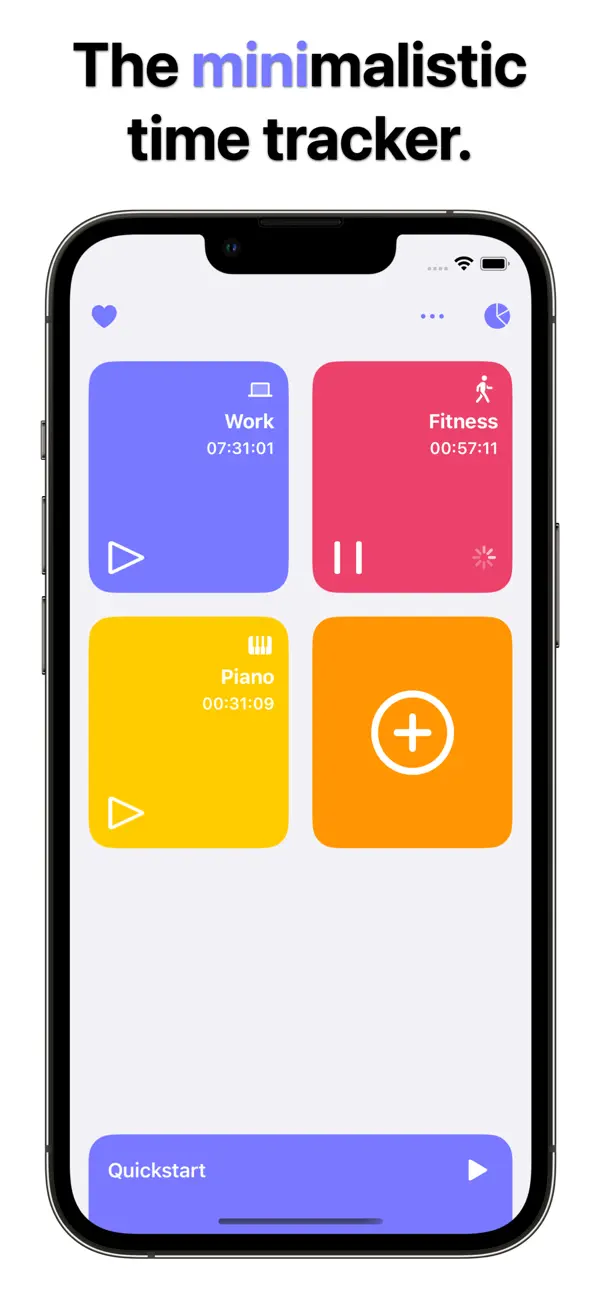 #1. Timetrack mini @ Homescreen (iOS) By: Marian Koenig