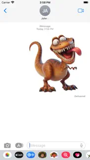 goofy t-rex stickers iphone screenshot 4