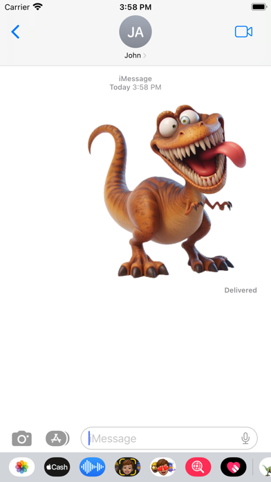 Screenshot 4 of Goofy T-Rex Stickers App