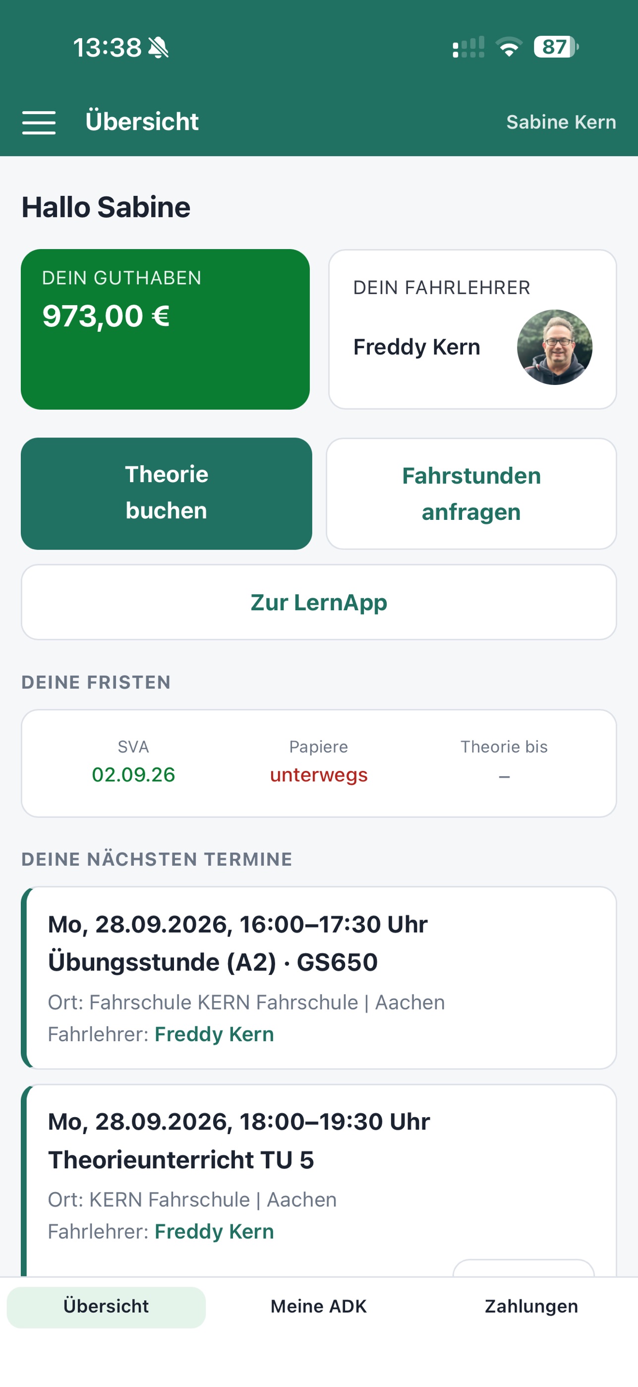 Screenshot 1 of KERN Fahrschule