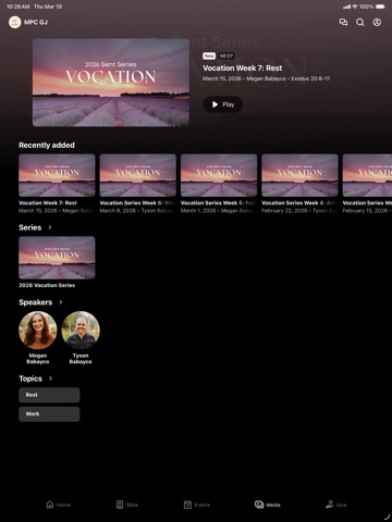 Monument Presbyterian Church iPad screenshot
