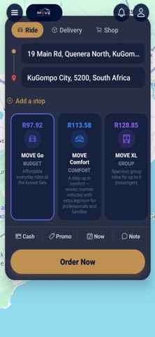 Move by legacy mobility iPhone screenshot