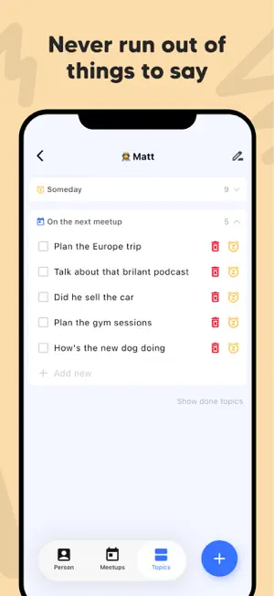 Friendo - Friend Notes & Plan screenshot 4