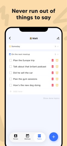 Friendo - Friend Notes & Plan screenshot