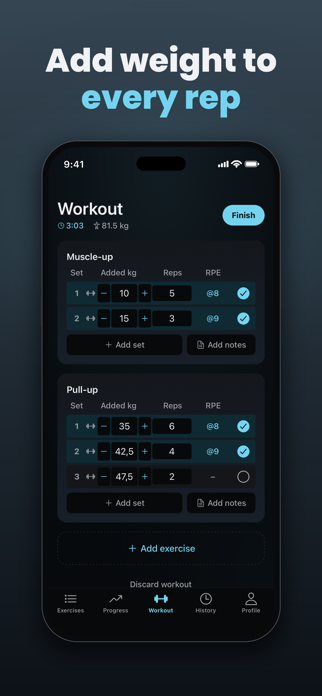 Weighted: Streetlifting Log Screenshot 1 of 6