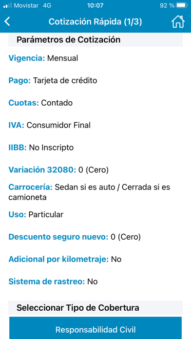 Victoria Seguros PAS Screenshot