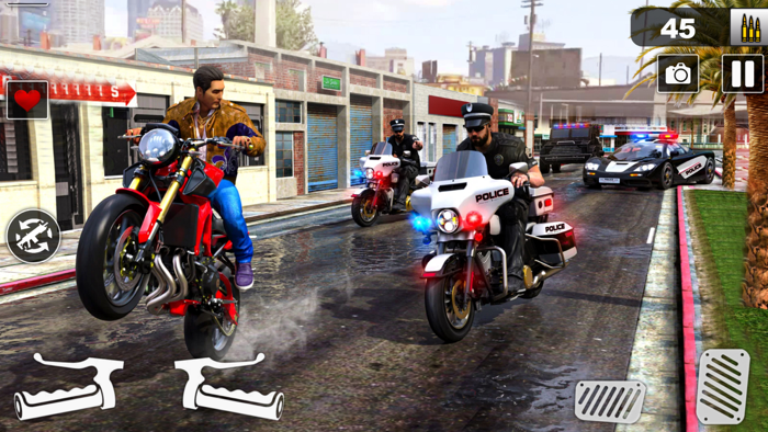 Police Moto Bike Chase Crime