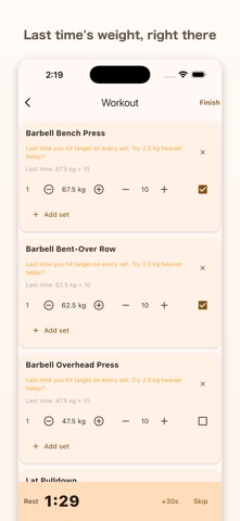 Gym Log: Sets & Weights screenshot 2