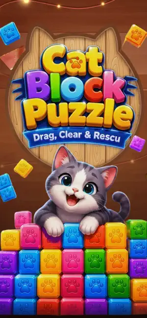 Cat Block Puzzle: Pet Care screenshot 1