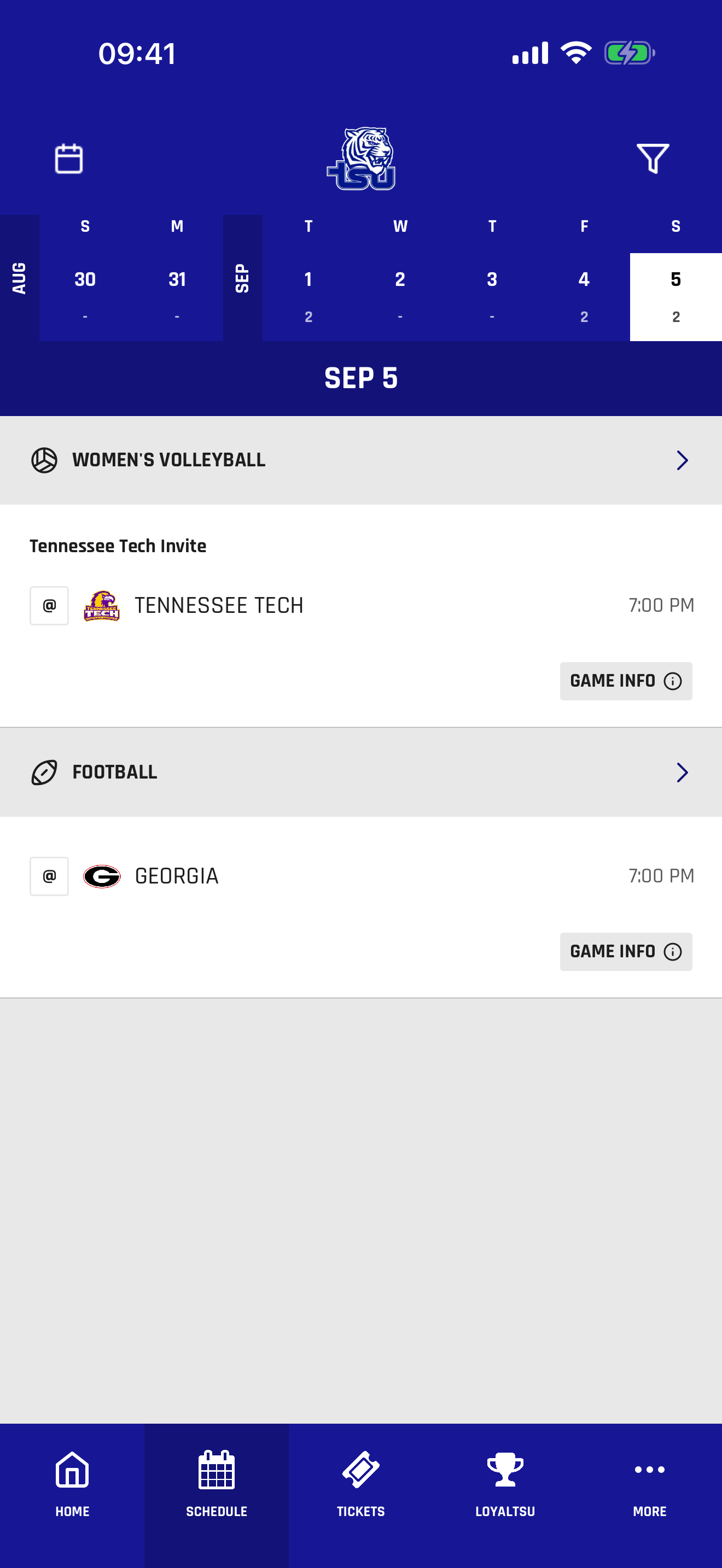 TSU Tigers screenshot 2