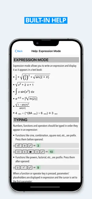 HiPER Scientific Calculator iPhone screenshot 6