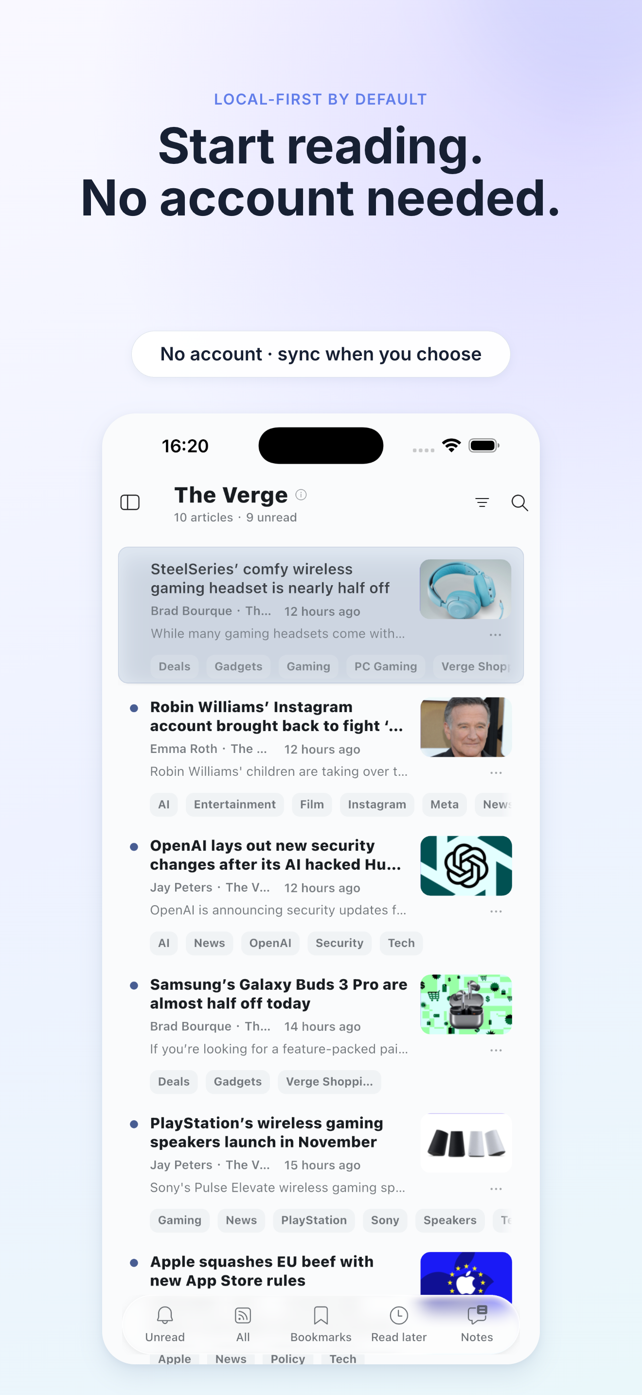 EchoPie - A Smarter RSS Reader screenshot 4