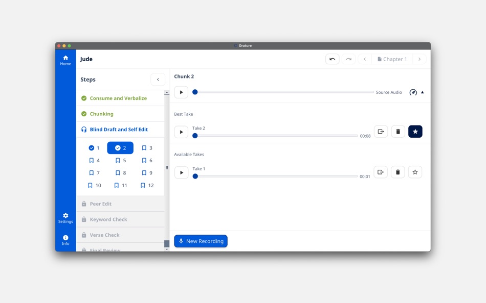 #1. Orature (macOS) By: Wycliffe Associates