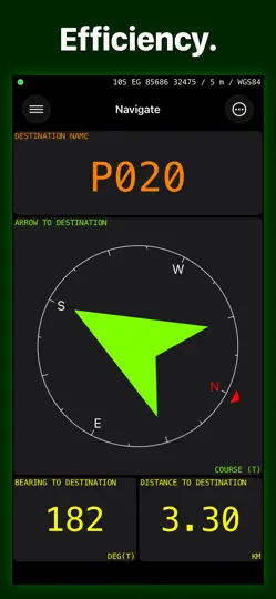 Screenshot von MilGPS auf dem iPhone 3