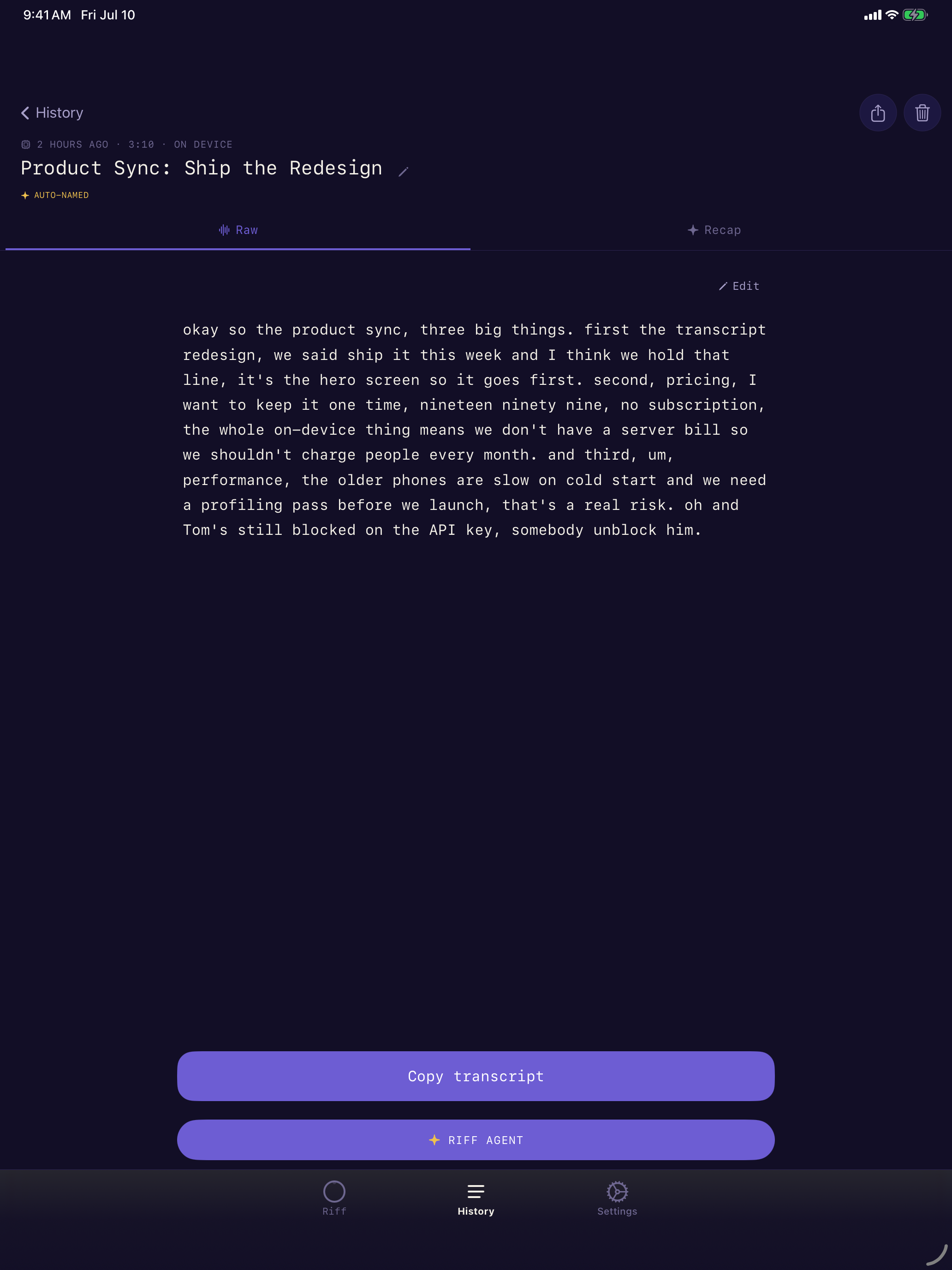 Riff: On-Device AI Voice Notes screenshot 11