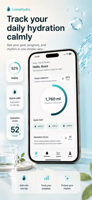 LumaHydra - Water Reminder screenshot 1