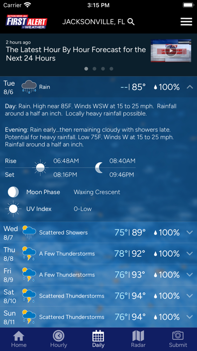 Action News Jax Weather Screenshot