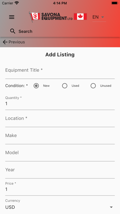 Savona Equipment Screenshot