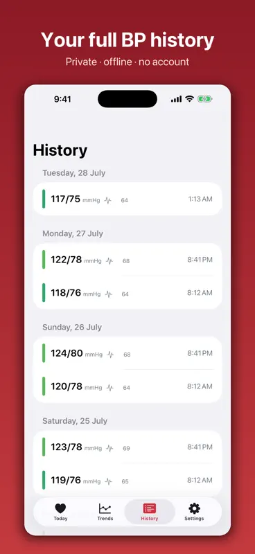 BP Diary - Blood Pressure Log screenshot 5 of 5