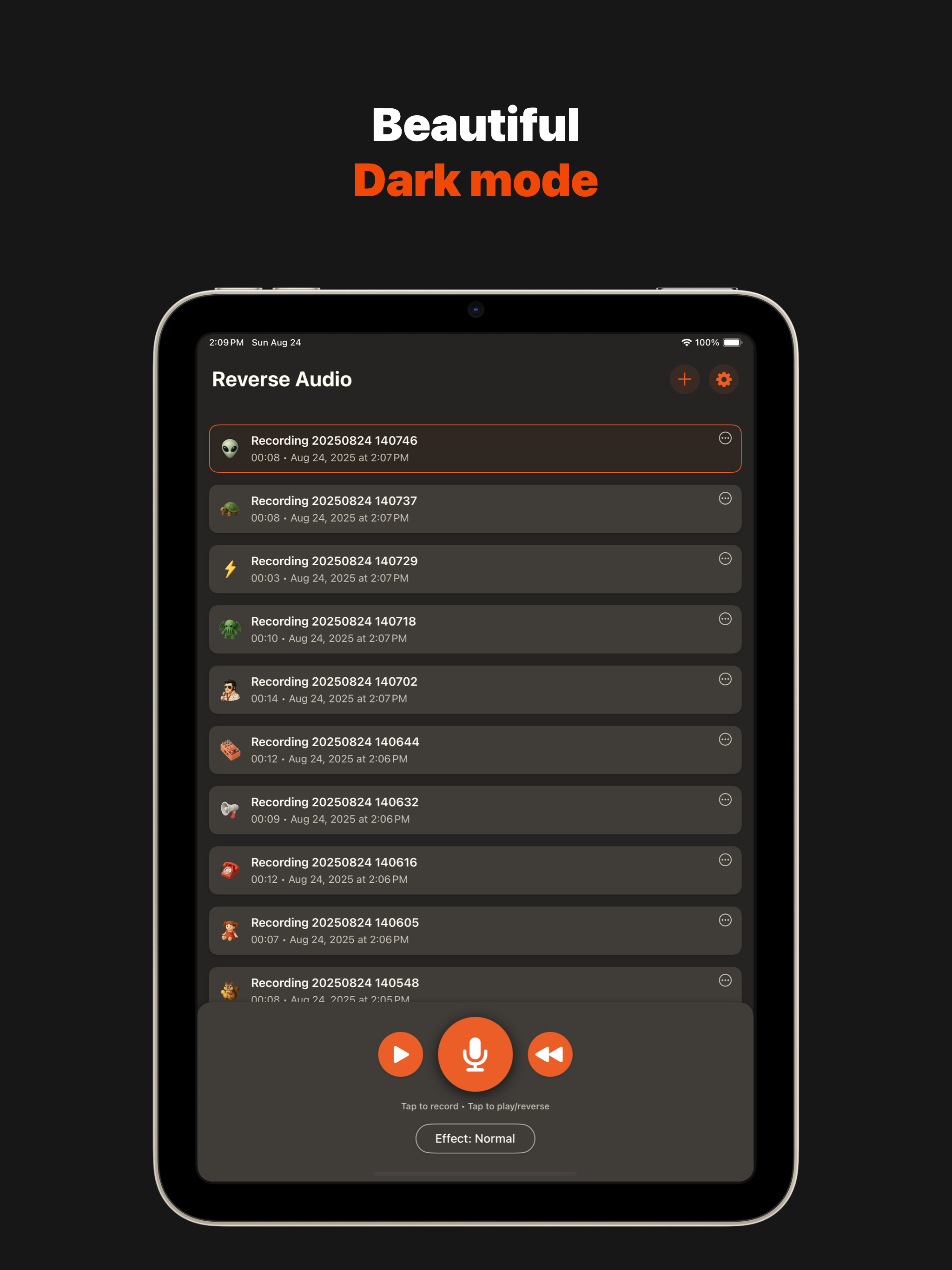 Reverse Audio - Voice Changer screenshot 10