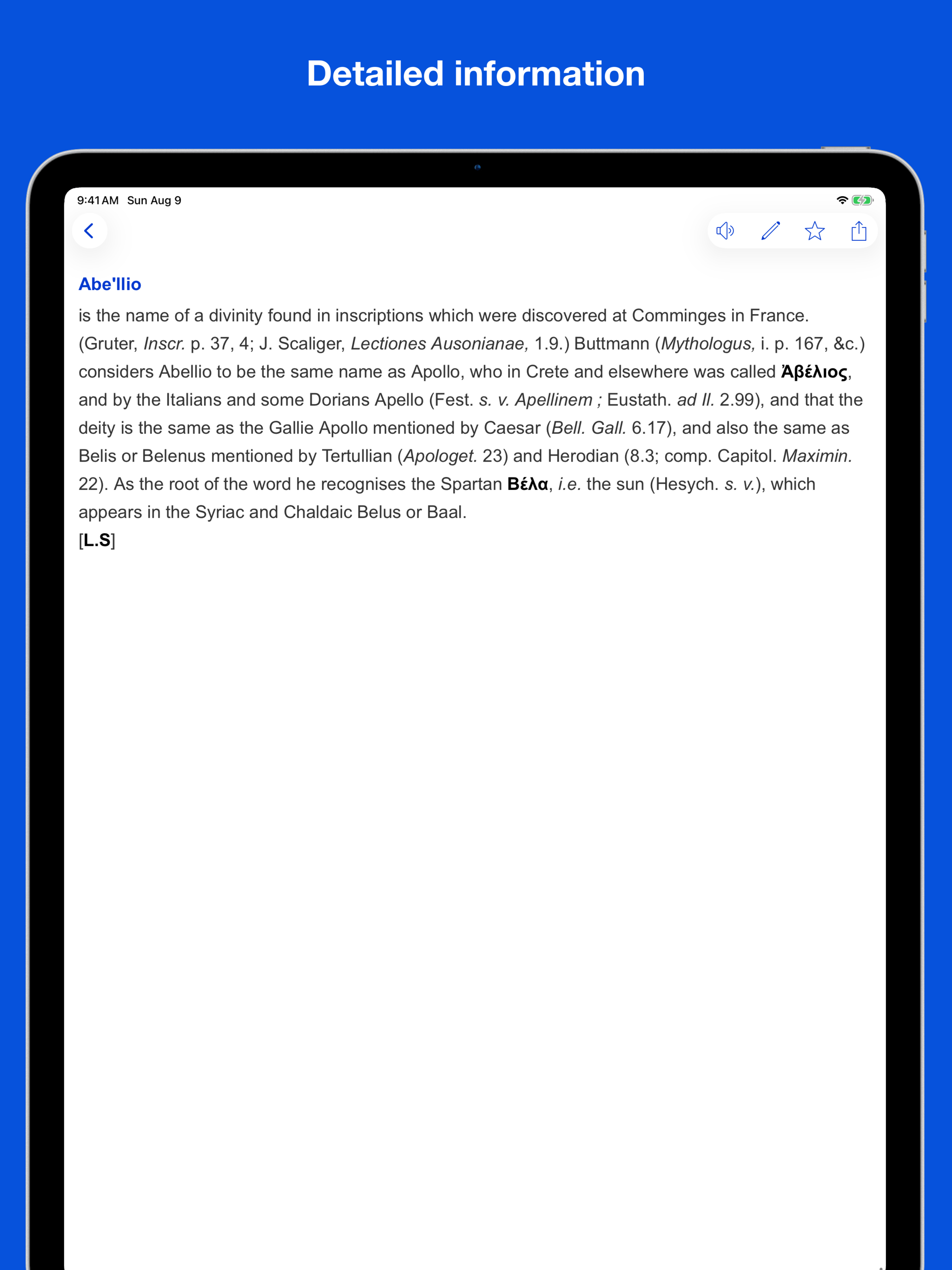 Greek and Roman Dictionaries screenshot 17