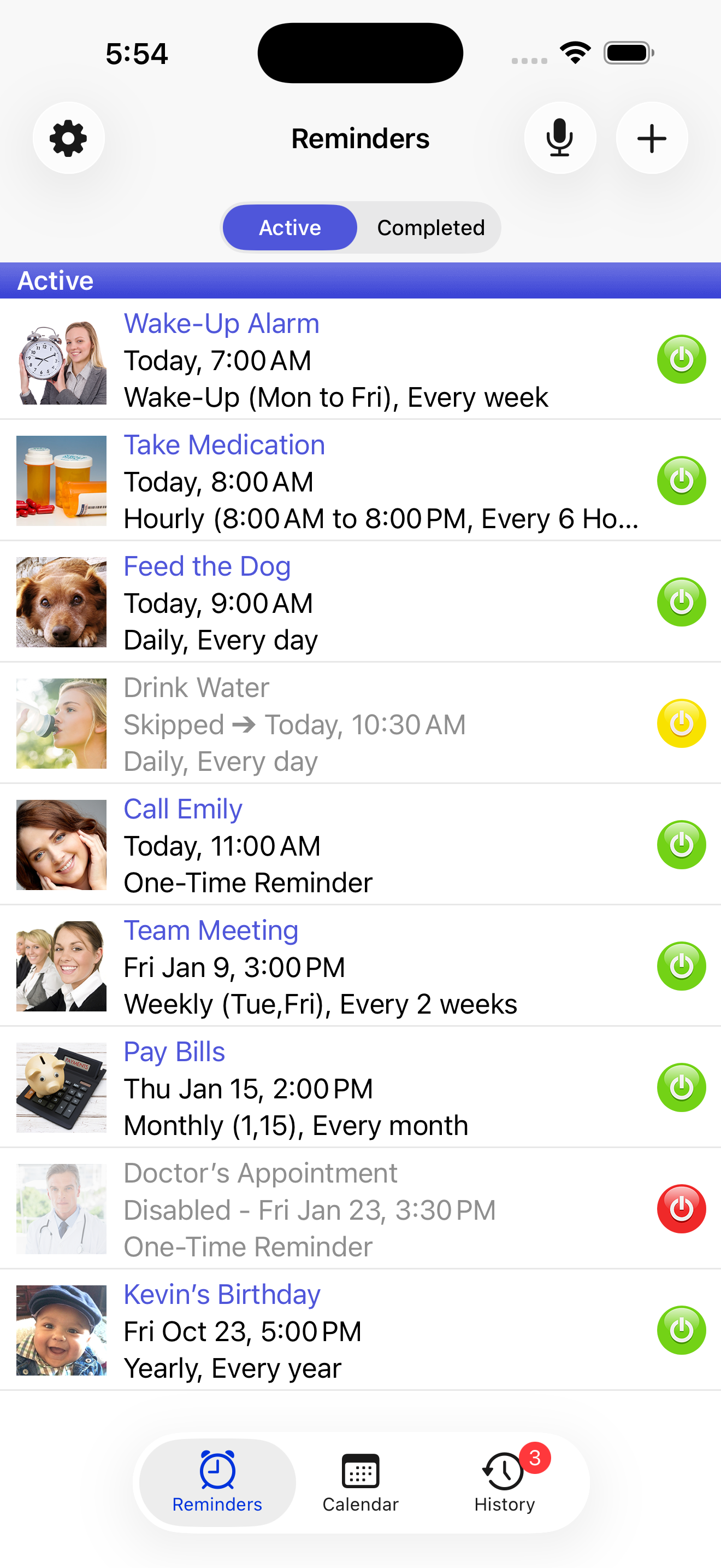 Reminders with Voice Reminder