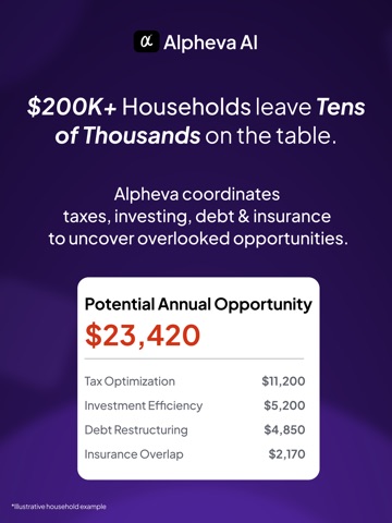 Alpheva AI: Financial Advisor iPad screenshot