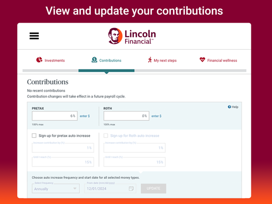 Lincoln Financial Mobile iPad screenshot