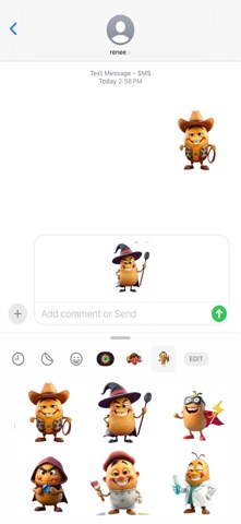 Mischievous Potato Stickers screenshot