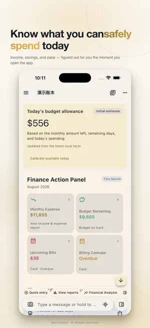 MoneySense AI Budget Assistant screenshot 1