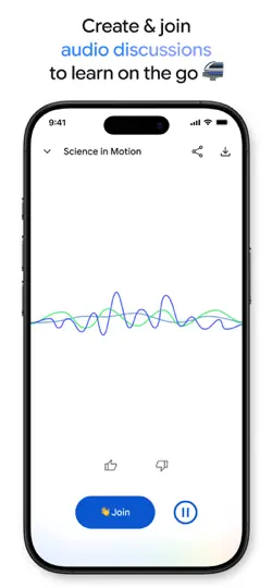 Captura de pantalla de Google NotebookLM en iPhone 5