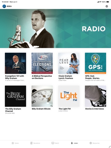 Billy Graham Evangelistic Assn iPad screenshot