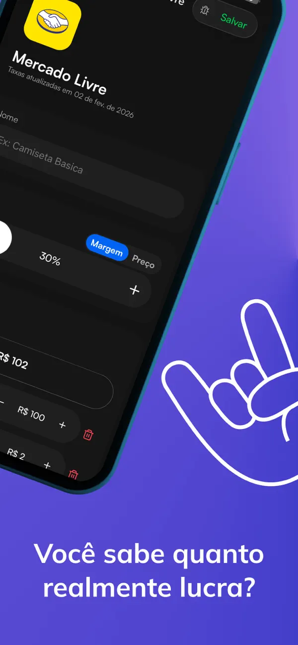 Screenshot #3 pour Calculaço: Taxas e Lucro