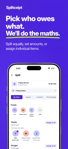 Splitceipt: Bill Splitter Screenshot 3 of 8