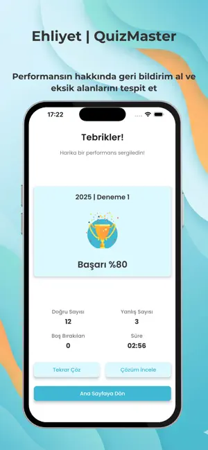 Ehliyet Test Çöz | QuizMaster screenshot 4