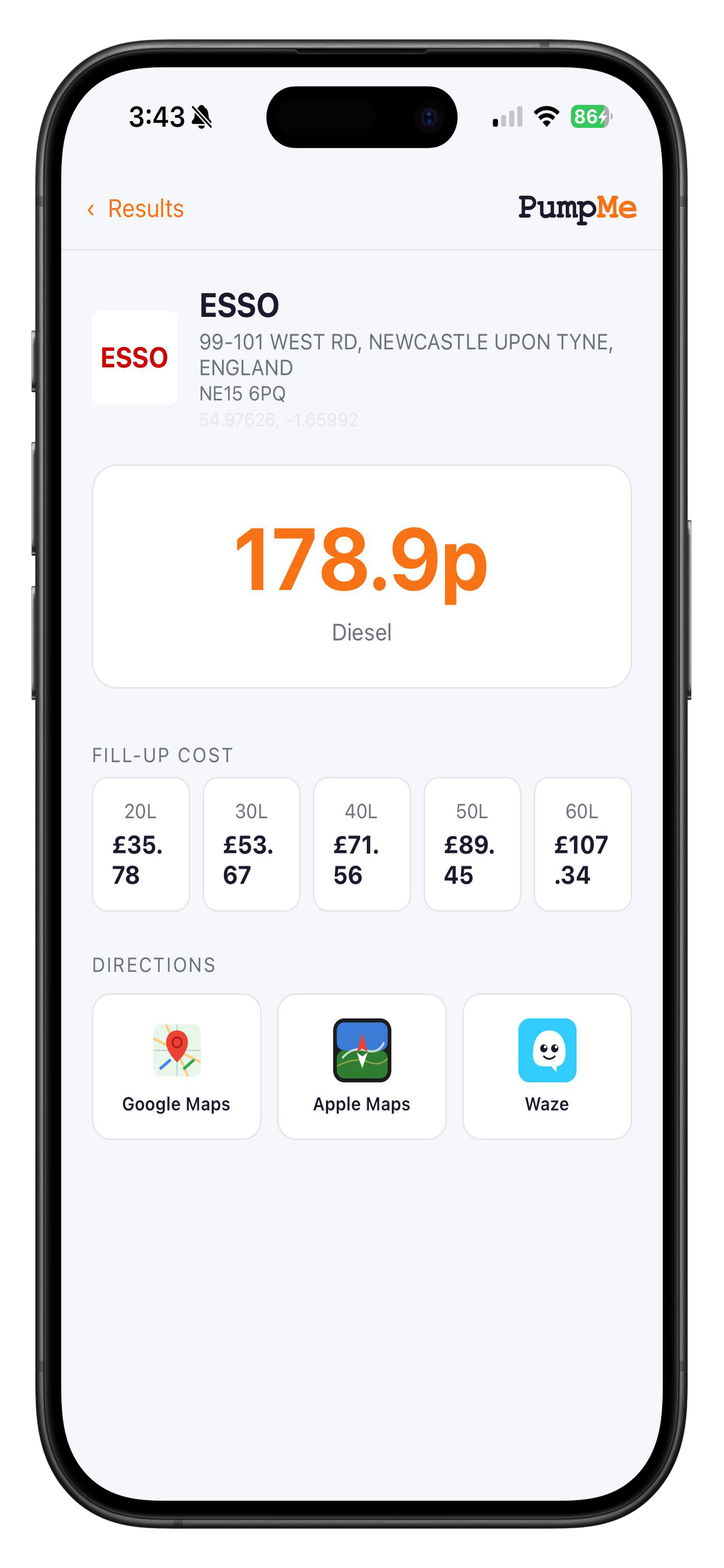 PumpMe - Cheap Fuel Prices