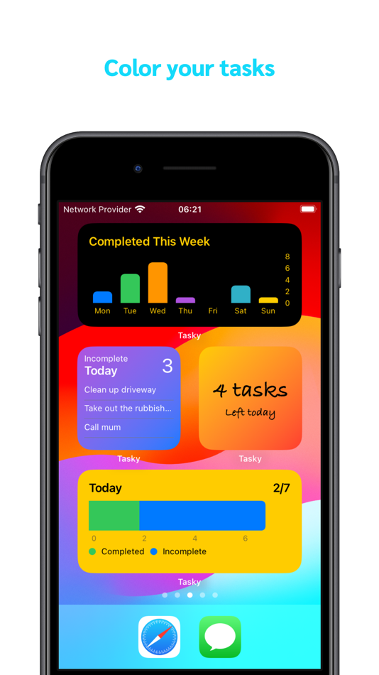 #4. Todo Reminders Widget : Tasky (iOS) 来自: Sufiyan Yasa