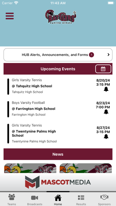Rancho Mirage Athletics Screenshot