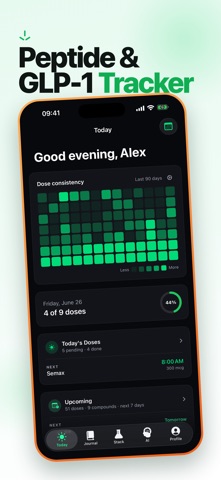 Peptide Tracker & AI Journal Screenshot 1 of 6