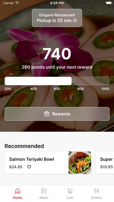 Origami Restaurant Screenshot