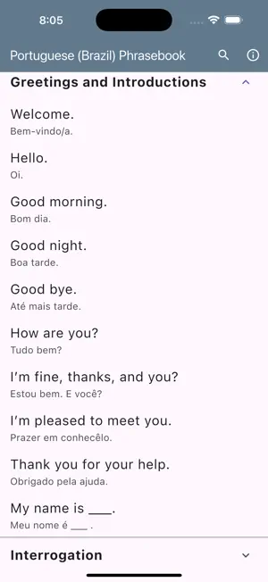 Portuguese (Brazil) Phrasebook screenshot 2
