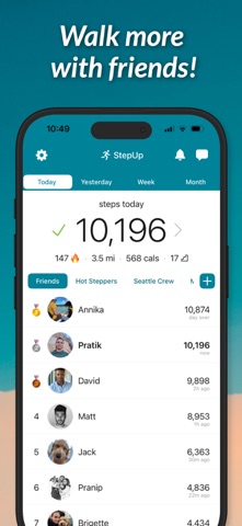 StepUp Pedometer Step Counter App Store preview screenshot 1