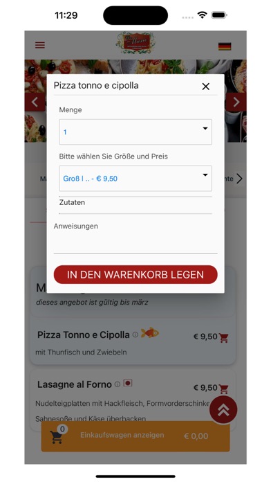 Pizzeria Da Mario Screenshot