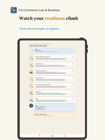 California Contractor Law iPad screenshot